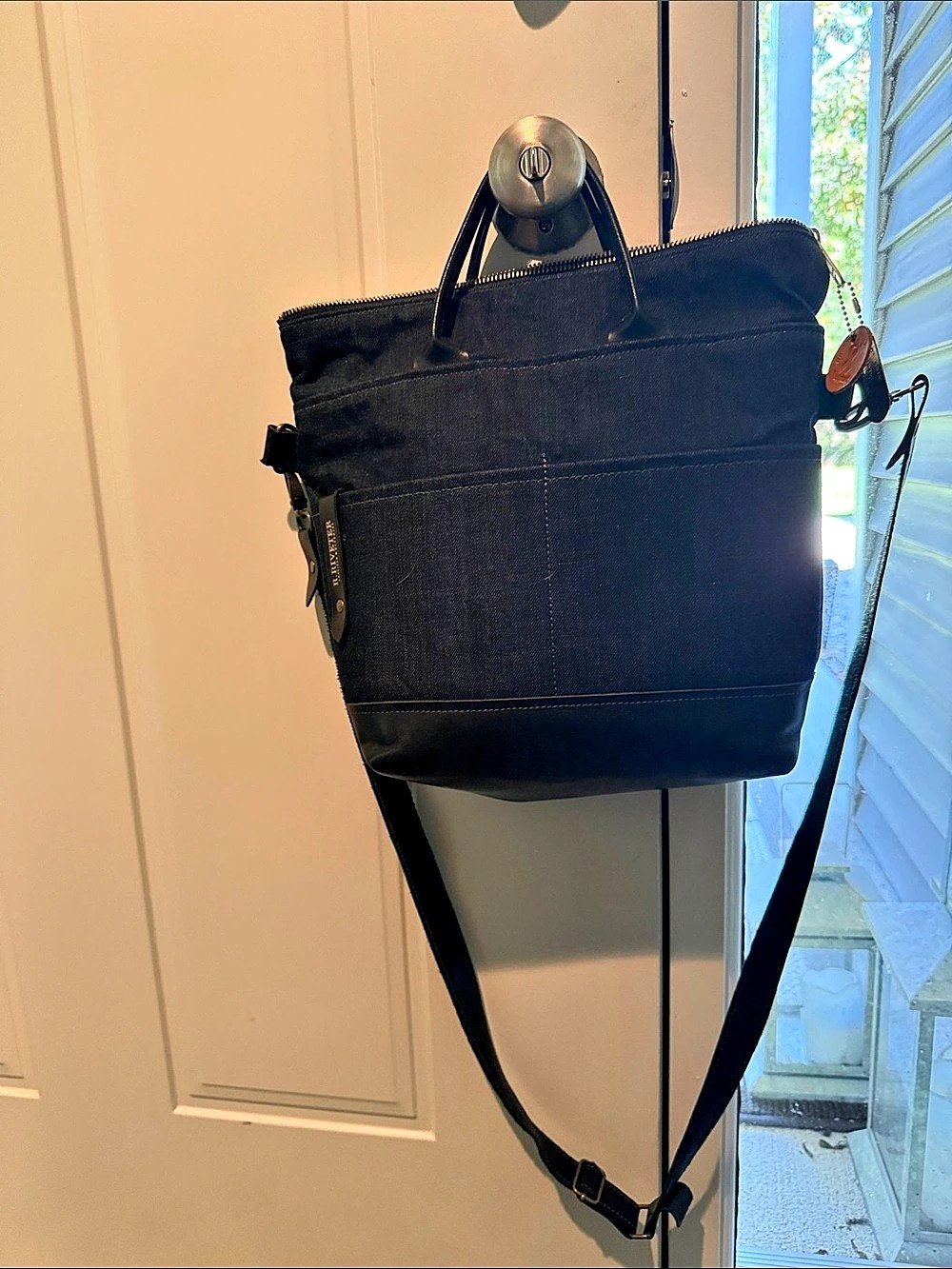 R Riveter Tote Bag Denim & Black